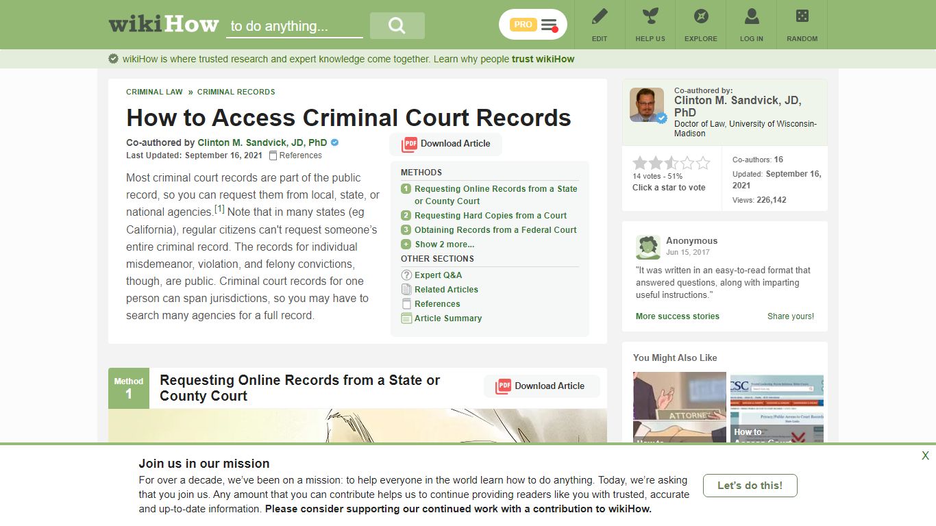 5 Ways to Access Criminal Court Records - wikiHow